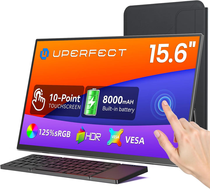 UPERFECT Monitor portátil con pantalla táctil de 15.6 pulgadas, mon...