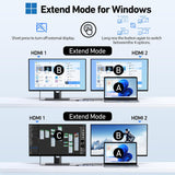 Selore - Estación de acoplamiento USB C con monitor HDMI dual, adap...