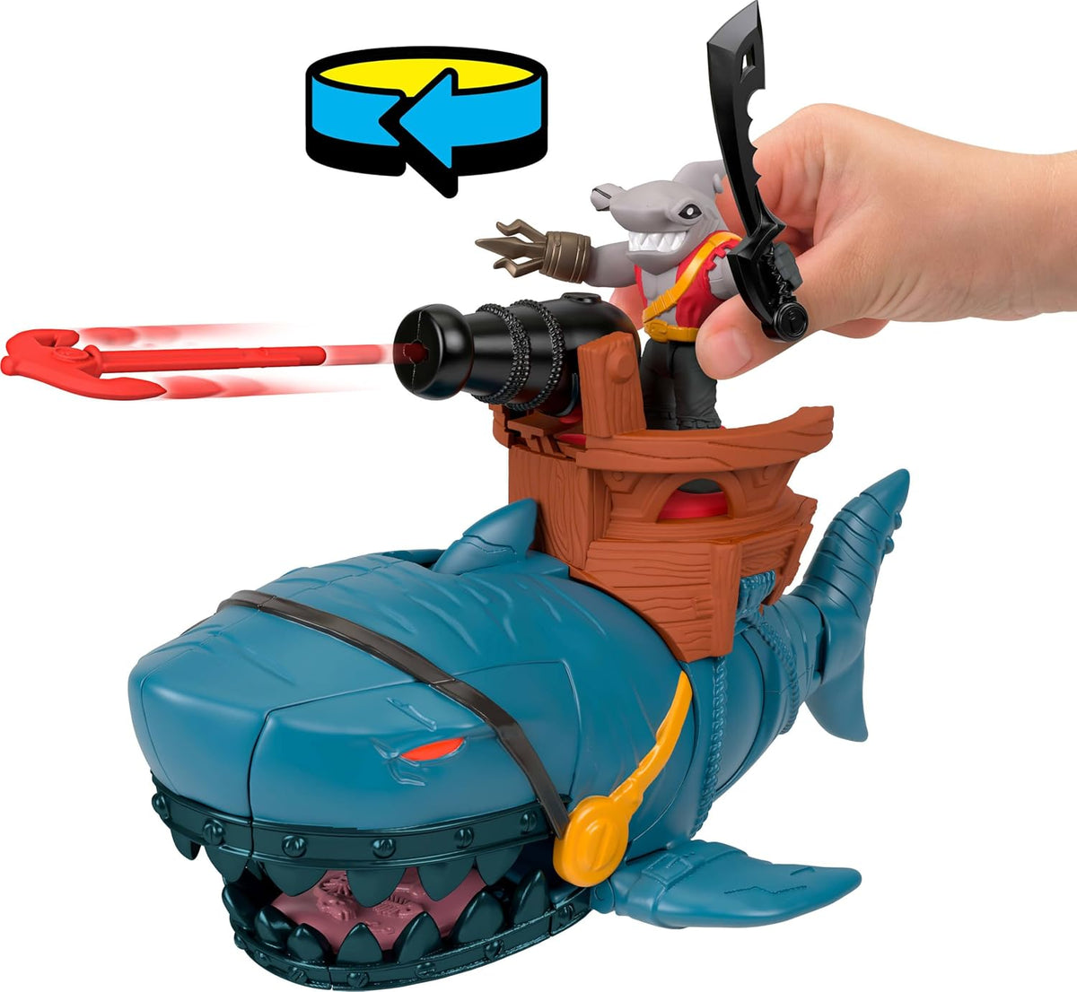 Fisher-Price Imaginext - Juego de tiburón pirata contra cocodrilo