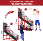 Juego de Baloncesto Arcade para Interiores y Exteriores, Aro de Baloncesto para Niños