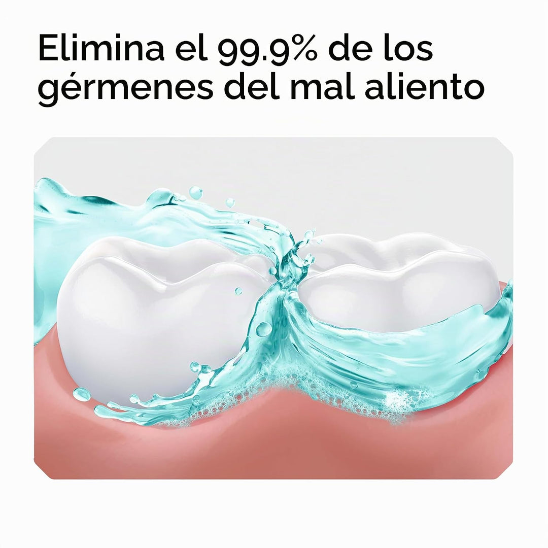 Listerine Enjuague bucal sin alcohol de menta fresca, eliminación d...