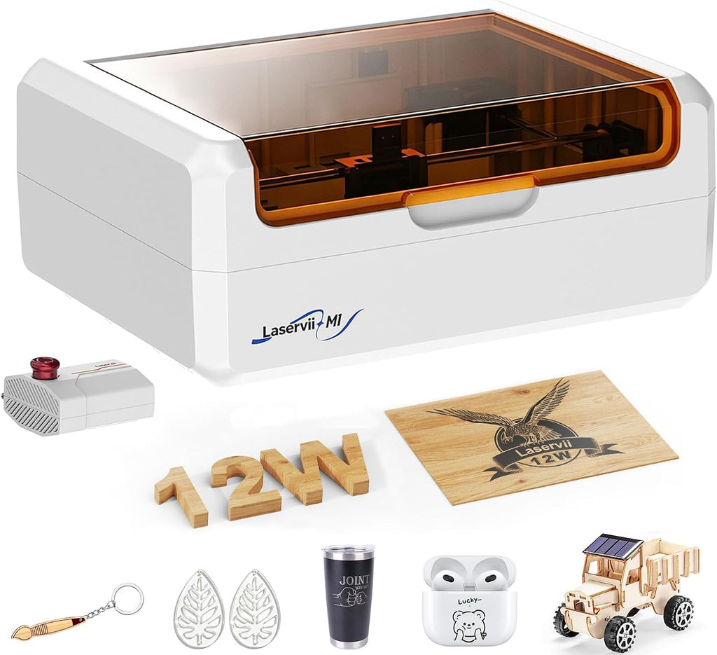 Laservii Grabador láser M1s 12000mW, máquina de grabado láser segura