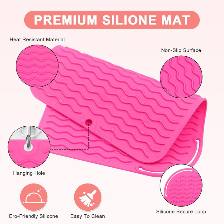 Suafrnut Alfombrilla de silicona resistente al calor de tamaño gran...