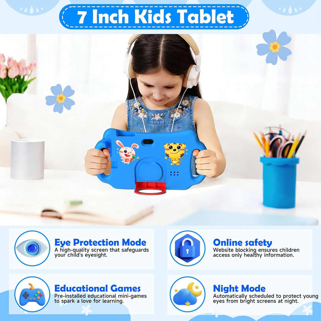 Nyxolaria Tableta para niños de 7 pulgadas Android 12.0 para niños...