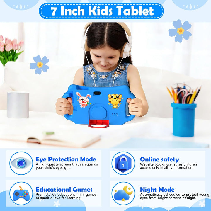 Nyxolaria Tableta para niños de 7 pulgadas Android 12.0 para niños...