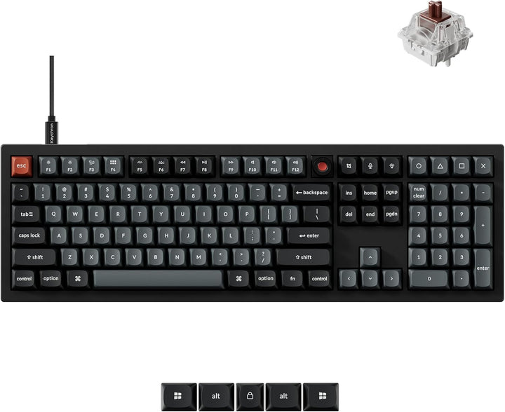 Keychron V6 - Teclado mecánico con cable de tamaño completo 8K con...