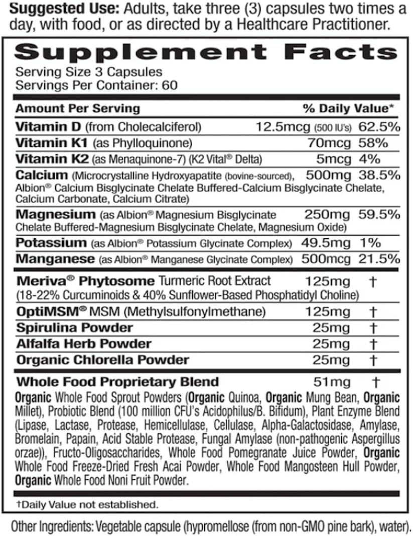 EMERALD LABS Osteo Bone Health - Suplemento de apoyo inmunológico y...