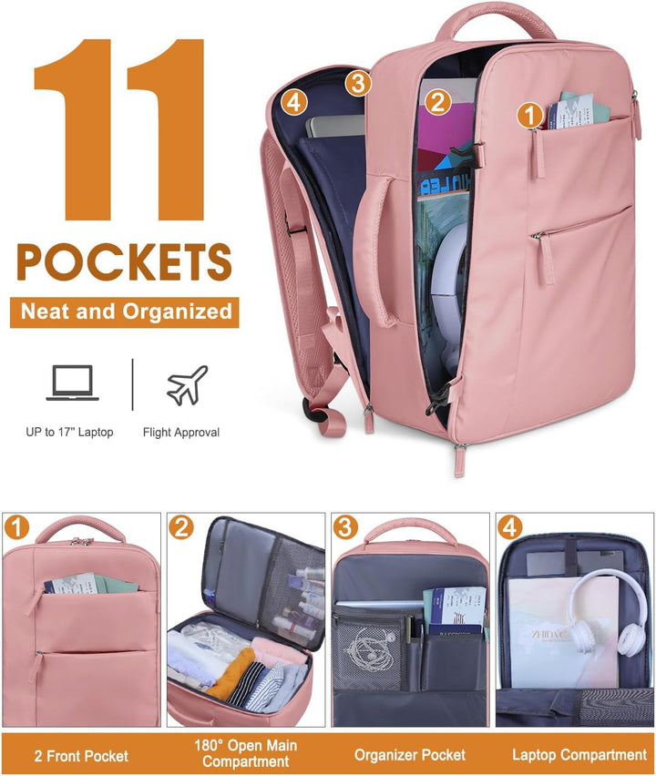 Mochila de viaje Capolo para mujeres y hombres, mochila impermeable...