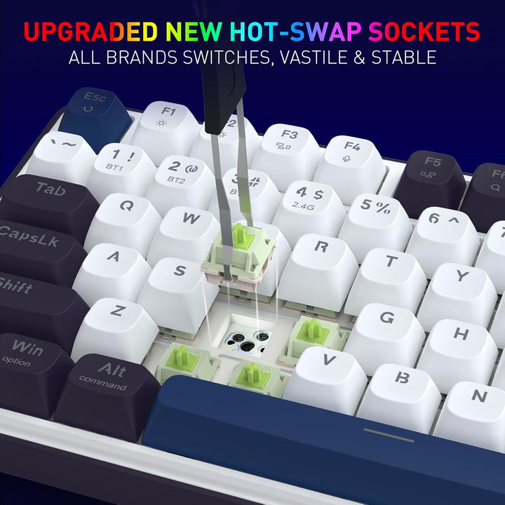 Redragon K744 PRO - Teclado inalámbrico para juegos RGB de 99 tecla...