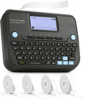 SUPVAN Máquina etiquetadora con teclado y Bluetooth E12 con 4 cintas