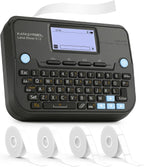 SUPVAN Máquina etiquetadora con teclado y Bluetooth E12 con 4 cintas