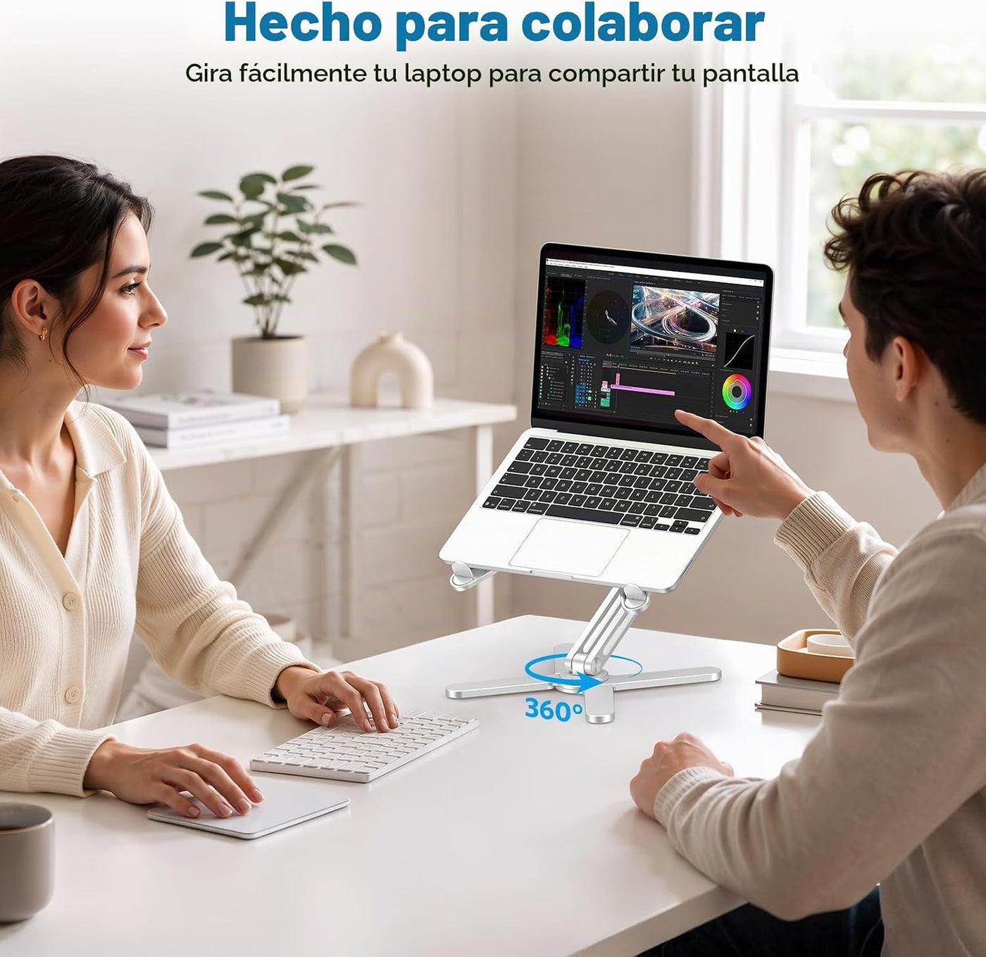 OMOTON LA10 360° giratorio portátil soporte elevador plegable para...
