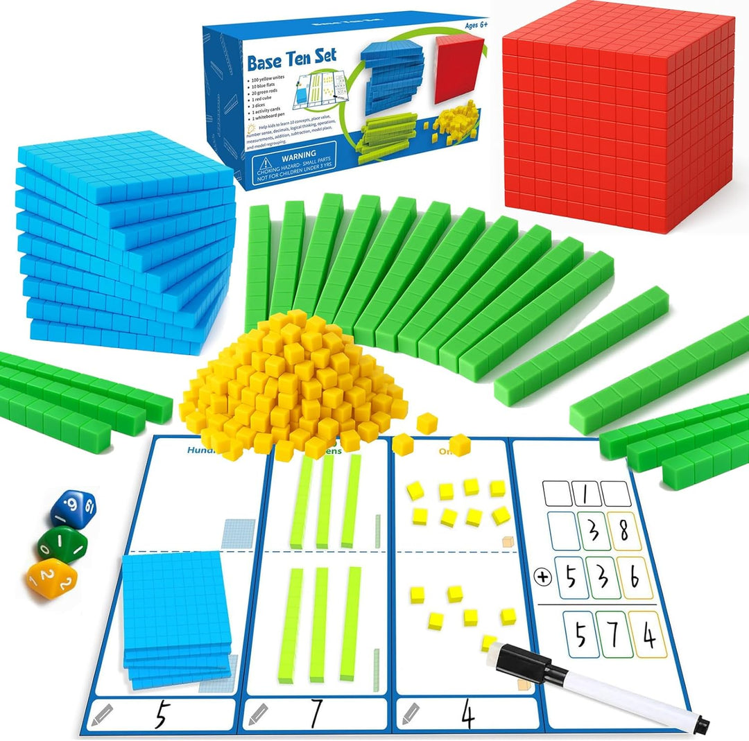JUGGPENG Base de plástico de diez bloques con tabla de