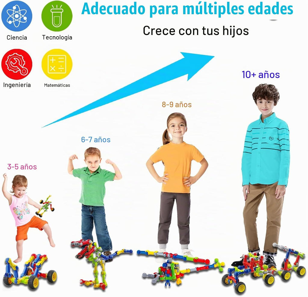 Juguetes de construcción STEM para niños y niñas de 3, 4, 5, 6, 7, 8