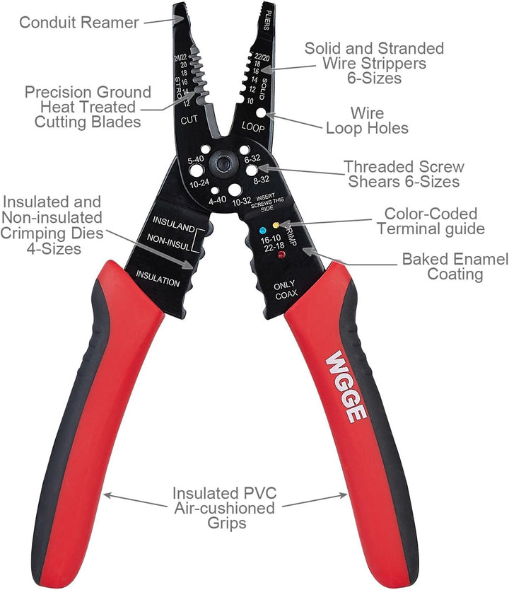 WGGE WG-015 Pelacables profesional de 8