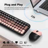 MOFII Combo de teclado y mouse inalámbricos, teclado pequeño compac...