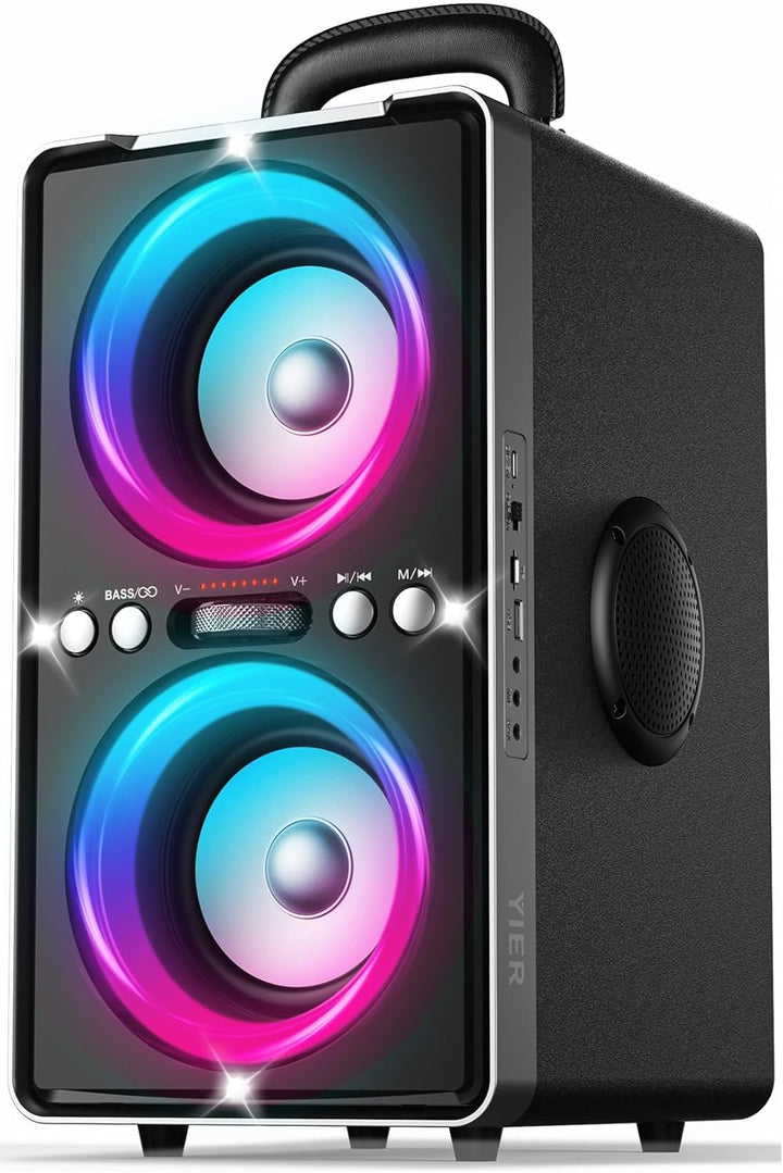 YIER - Altavoz Bluetooth, sonido estéreo fuerte de 200 W de pico co...