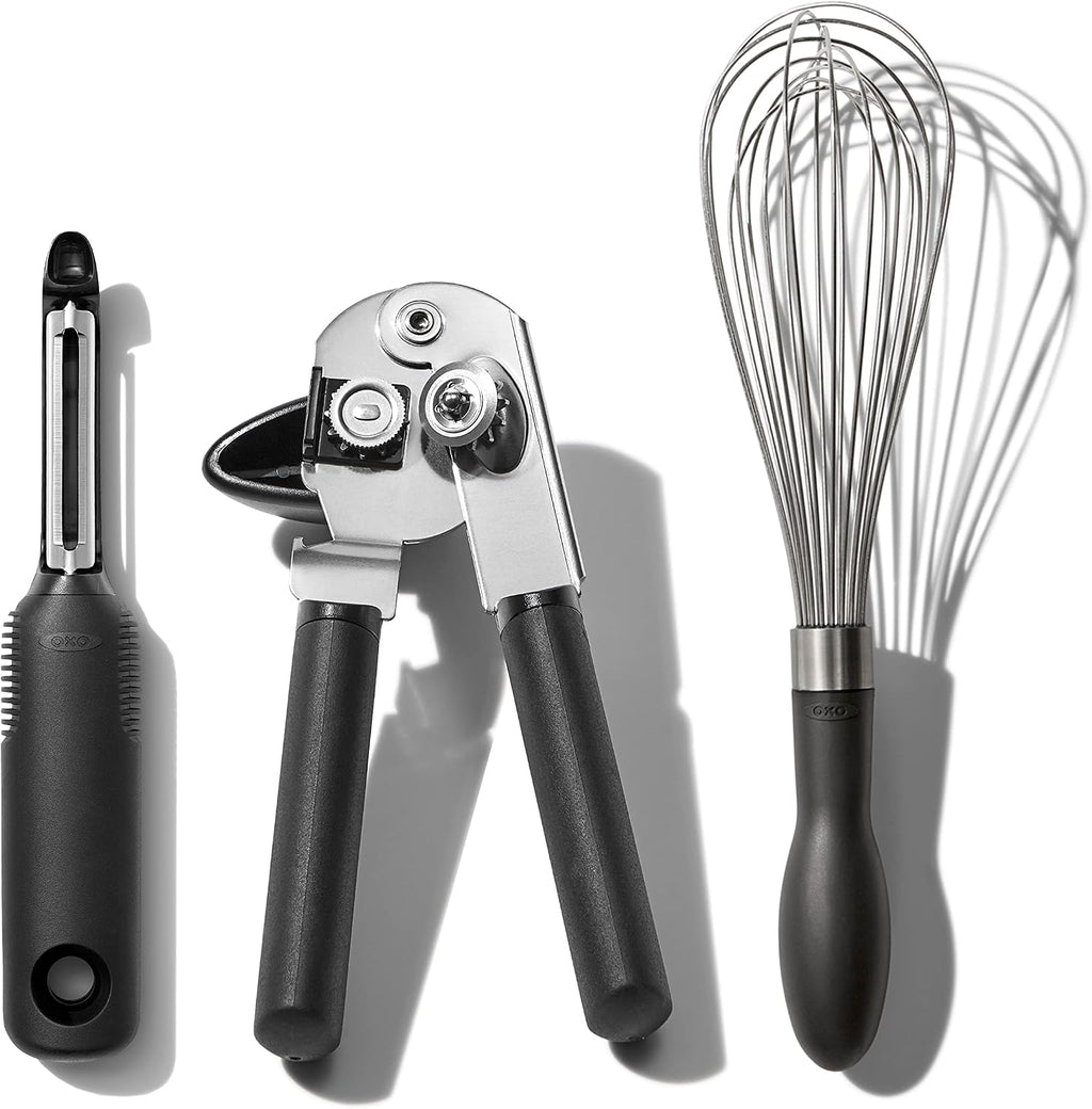 OXO Good Grips - Juego de utensilios de cocina esenciales de acero