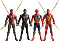 Juego de 4 figuras de acción de héroe araña, figuras de superhéroe movibles de 7 pulgadas con base de exhibición, juguetes coleccionables para fanáticos, decoración de escritorio y regalos