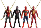 Juego de 4 figuras de acción de héroe araña, figuras de superhéroe movibles de 7 pulgadas con base de exhibición, juguetes coleccionables para fanáticos, decoración de escritorio y regalos