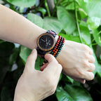 BOBO BIRD Relojes de madera coloridos relojes de pulsera de madera para semana y fecha, multifunción, hecho a mano, reloj de cuarzo, cronógrafo deportivo, reloj de pulsera único para hombres y mujeres