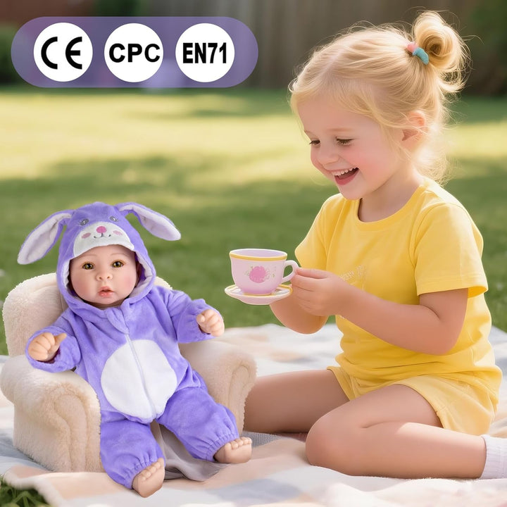 Aori Real Baby Dolls - Muñeca de bebé realista de 17 pulgadas con c...