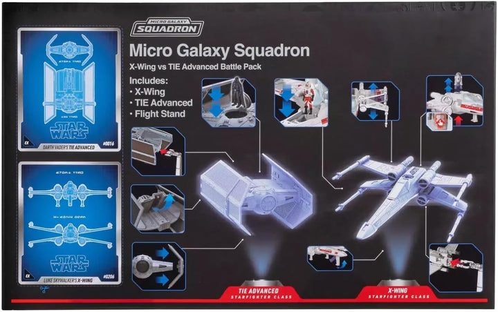 MAGNETOE Micro Galaxy Squadron X-Wing vs TIE Advanced
