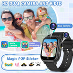 Reloj inteligente impermeable para niños con 32 juegos de doble cámara video podómetro