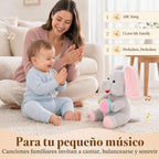 Peek a Boo Elefante de juguete, juguete musical interactivo para