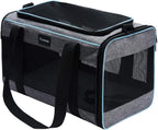 Vceoa Transportador para Gatos y Perros de 19x12x12 Pulgadas, para Mascotas de hasta 22 Libras, Bolsa de Transporte de Animales de Lados Suaves para Viajar con Cachorros, Hogar de Mascotas de Tela