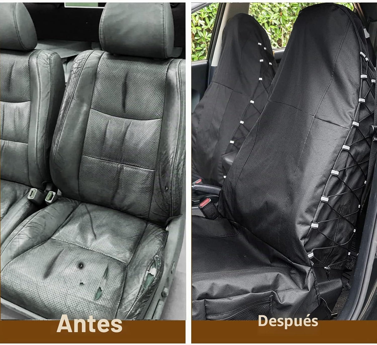 TIROL Fundas de asiento de lona resistentes para camiones