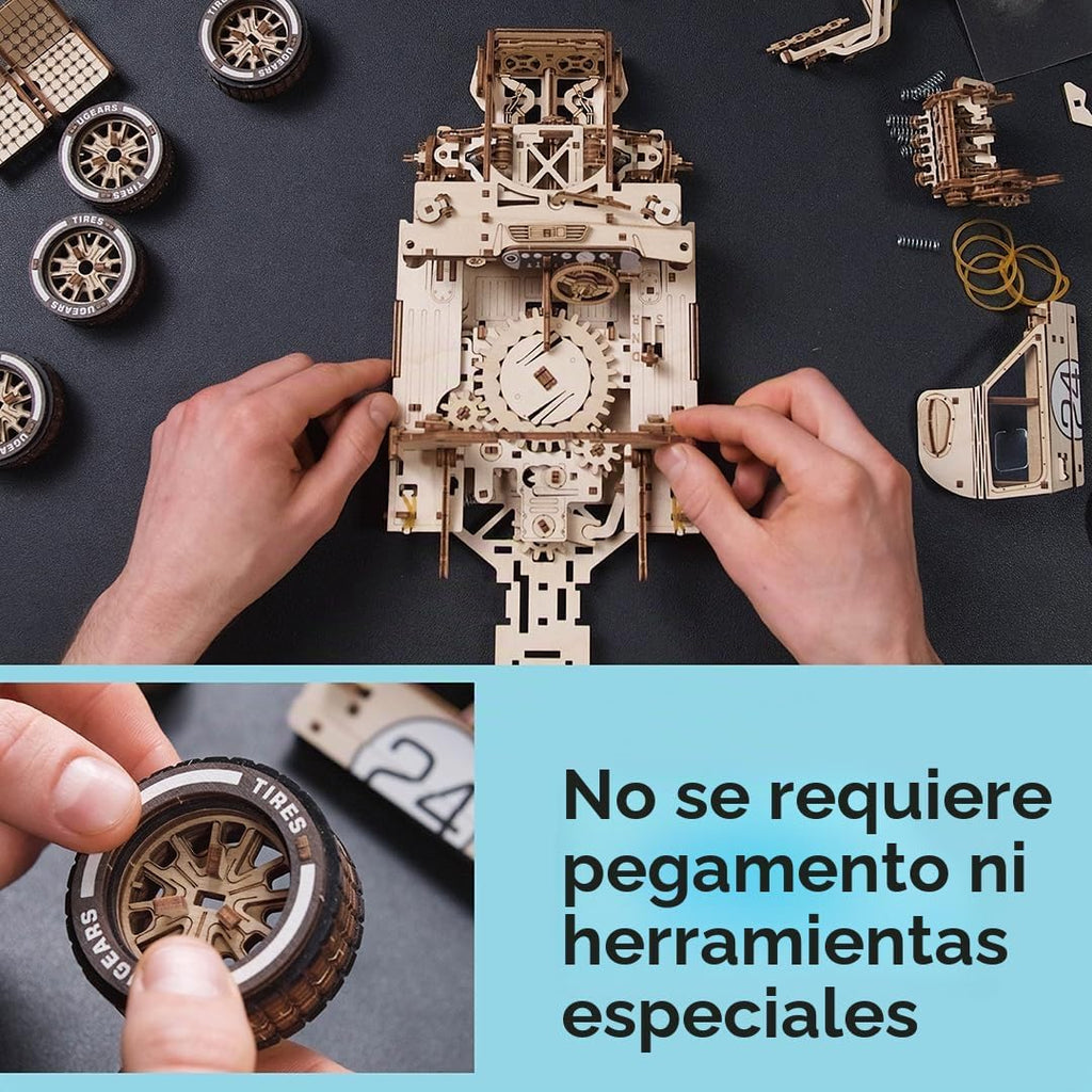 UGEARS UGT-24 Endurance Racer 3D Rompecabezas de madera para adultos