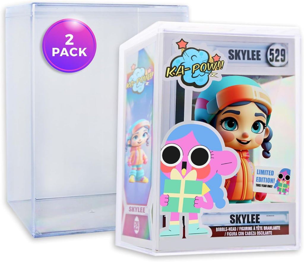 Estuche de plástico duro Funko Pop Protector - Apilable y entrelazado (2) cajas