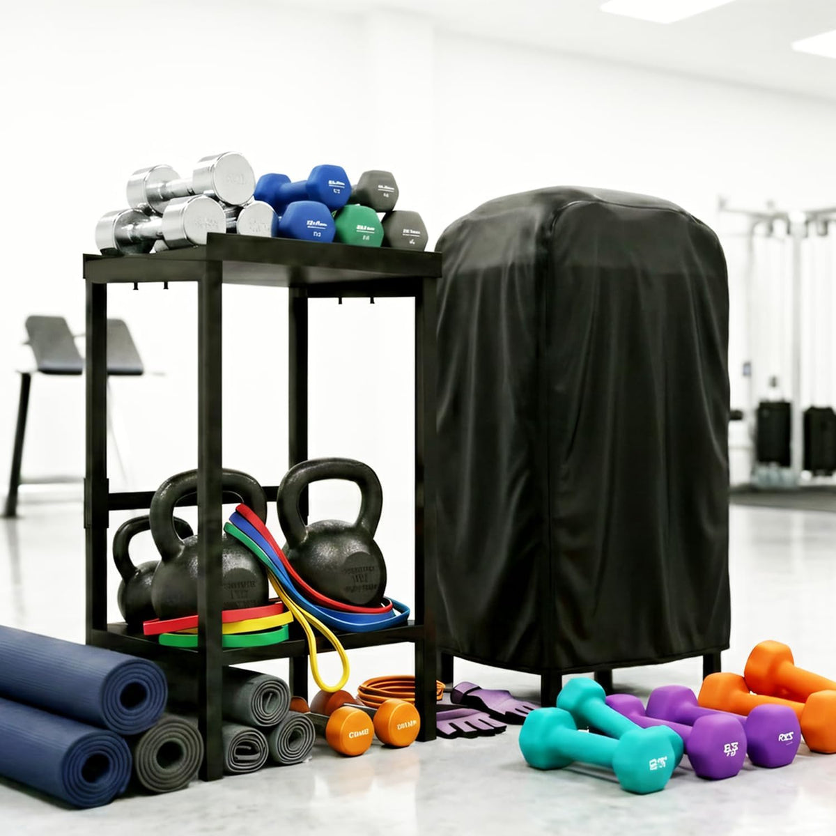 Soporte ajustable para mancuernas y pesas rusas, gimnasio de 600