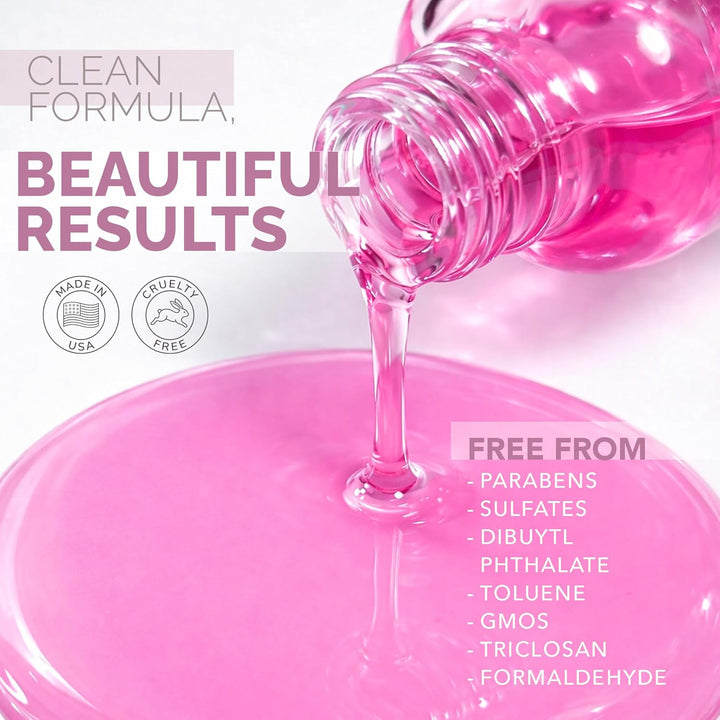 Perfect Formula Capa de gel rosa rubí, fortalecedor de uñas, tratam...