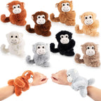 Liliful Paquete de 8 pulseras de peluche para niños, monos