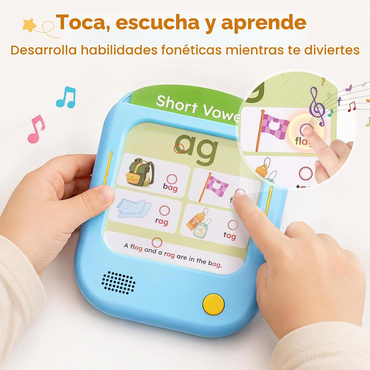 JoyCat Tableta de aprendizaje para niños, 156 páginas de tarjetas flash que