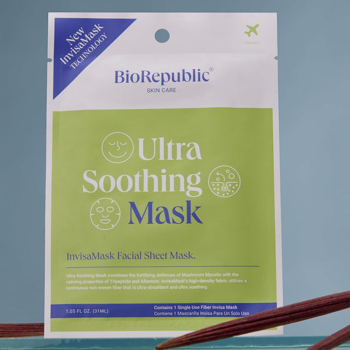 BioRepublic Máscara InvisaMask ultra calmante para rostro, con escu...