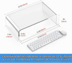 Soporte para monitor de acrílico, transparente, para computadora