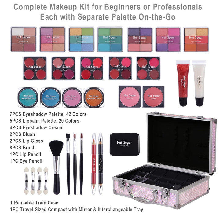 Hot Sugar Kit de maquillaje para niñas y mujeres, juego completo de...