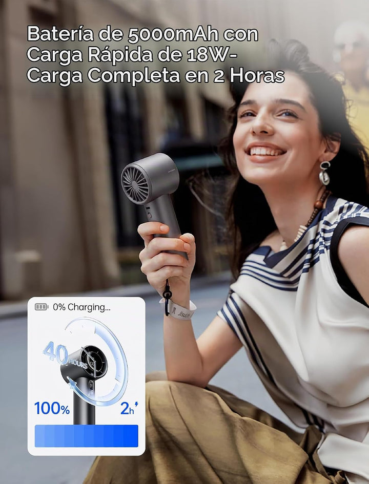 Ventilador de mano JISULIFE Pro1S - Flujo de aire de última generac...