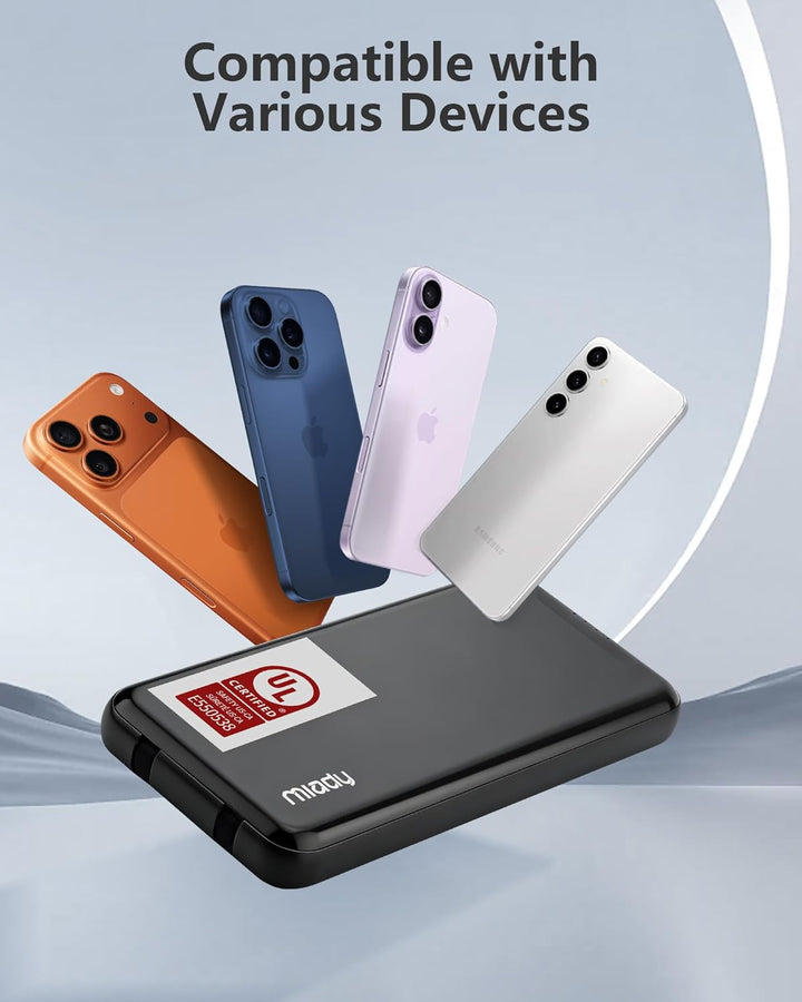 Miady [Listado UL] Paquete de 2 cargadores portátiles, 10000 mAh Sl...