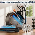 Niceday Máquina elíptica de ejercicios, máquina elíptica para el hogar, entrenador elíptico magnético con zancada de 15.5 a 19 pulgadas, 16 niveles de resistencia, capacidad de carga de 400 libras