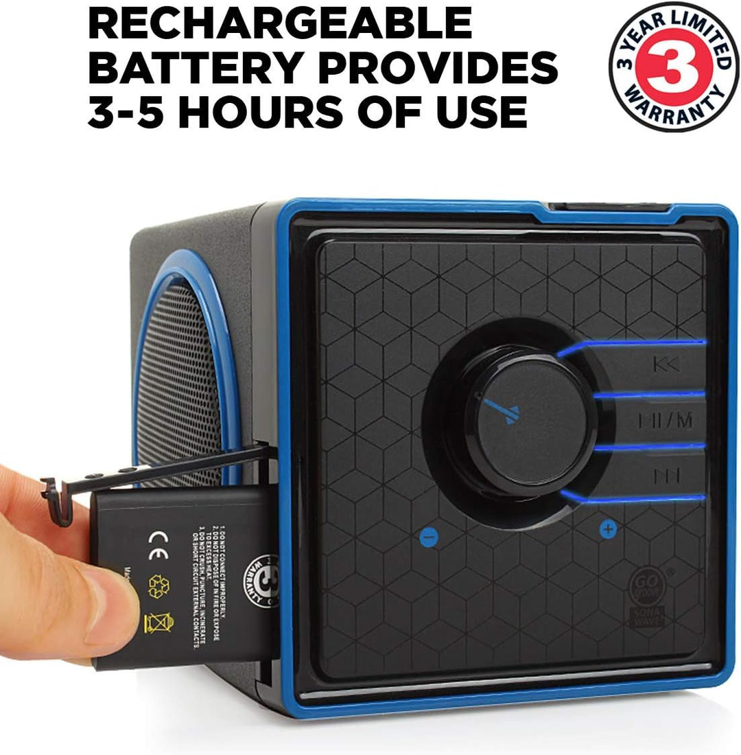 GOgroove SonaVERSE BX - Altavoz portátil con cable y reproductor de...
