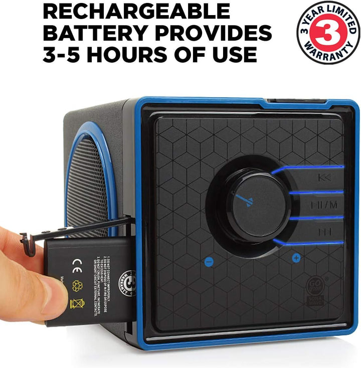 GOgroove SonaVERSE BX - Altavoz portátil con cable y reproductor de...