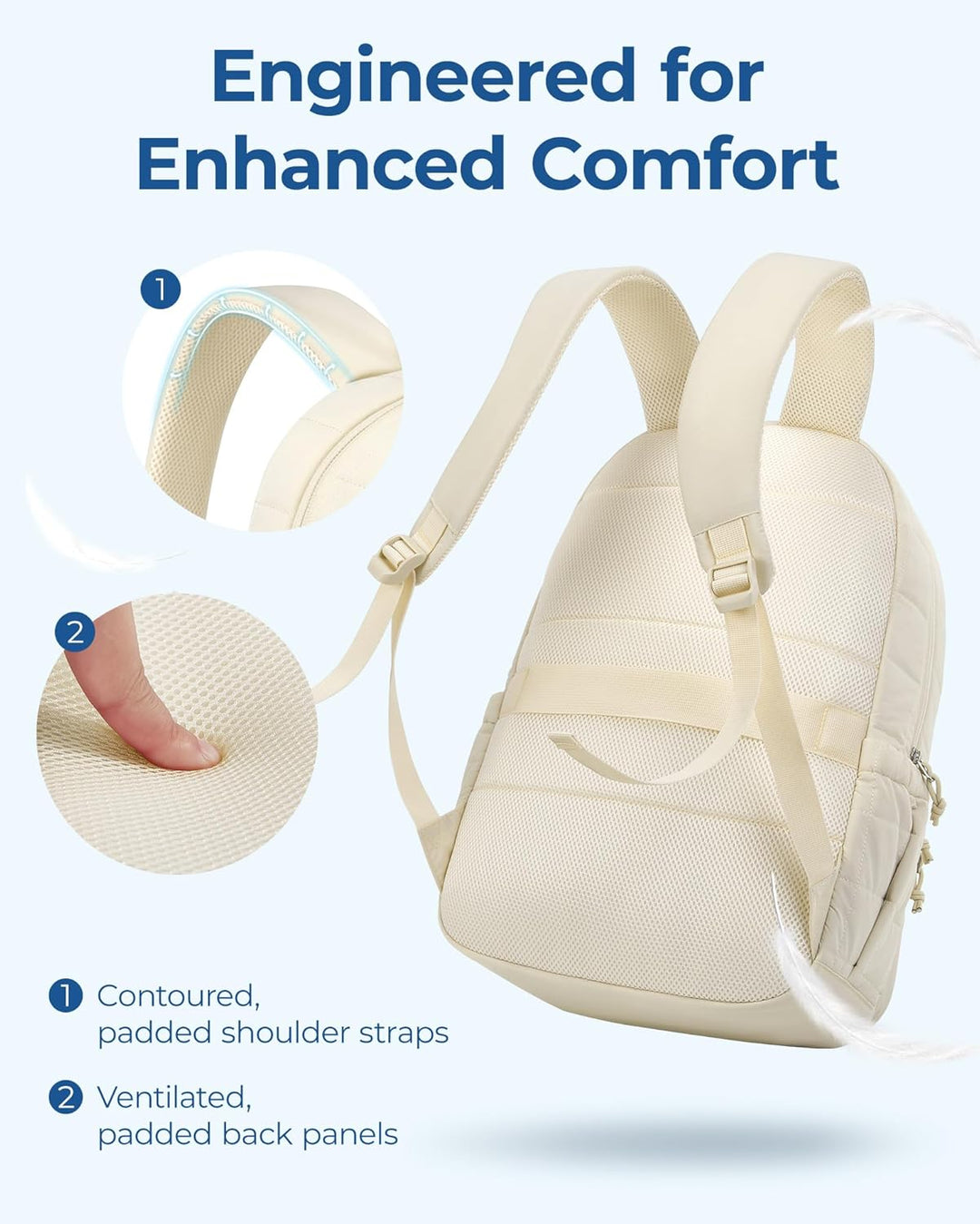BAGSMART Mochila para portátil universitaria, mochila de viaje para...