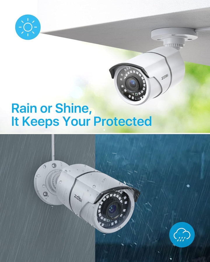 ZOSI H.265+ - Sistema de cámara de seguridad de 16 canales 1080p pa...