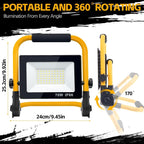Luces de trabajo LED con soporte, luz de trabajo ajustable (1 cabezal