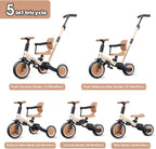 newyoo - Triciclo para niños pequeños con mango de empuje para niños de 1 a 3 años, bicicleta para niños pequeños, regalo de cumpleaños y juguete para niños y niñas, triciclo para niños 5 en 1