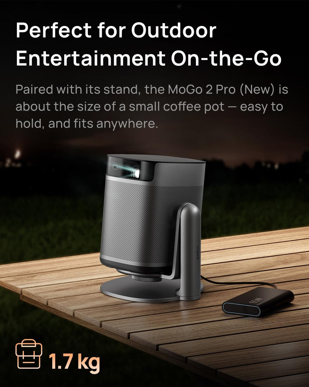 XGIMI MoGo 2 Pro (nuevo) Proyector portátil con soporte multiángulo...